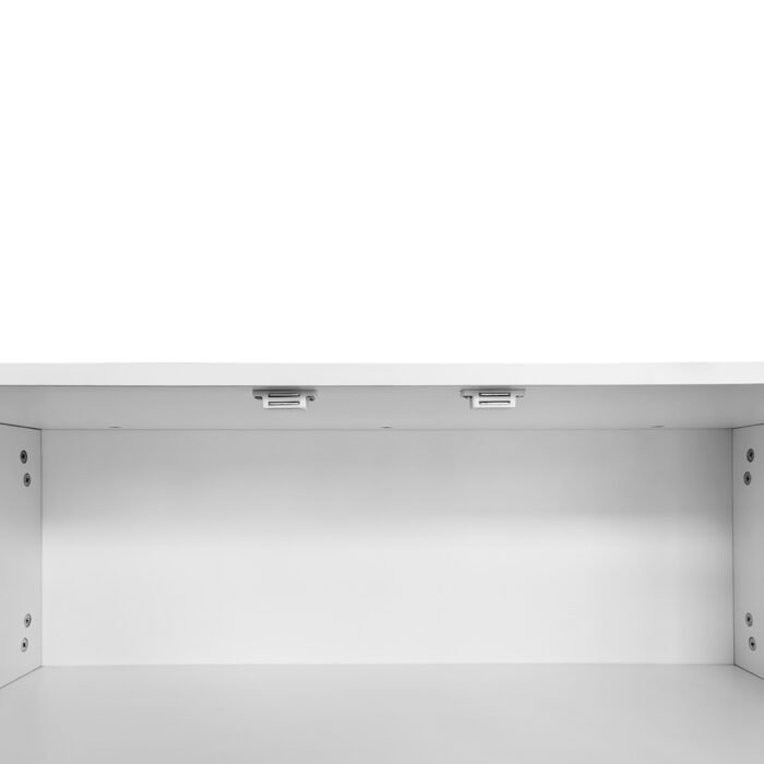 Modern Shoe Cabinet with Hidden Storage and Upholstered Cushions - Image 16