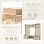 4 in 1 detachable multifunctional Coat Rack with drawers and cabinets - Image 8