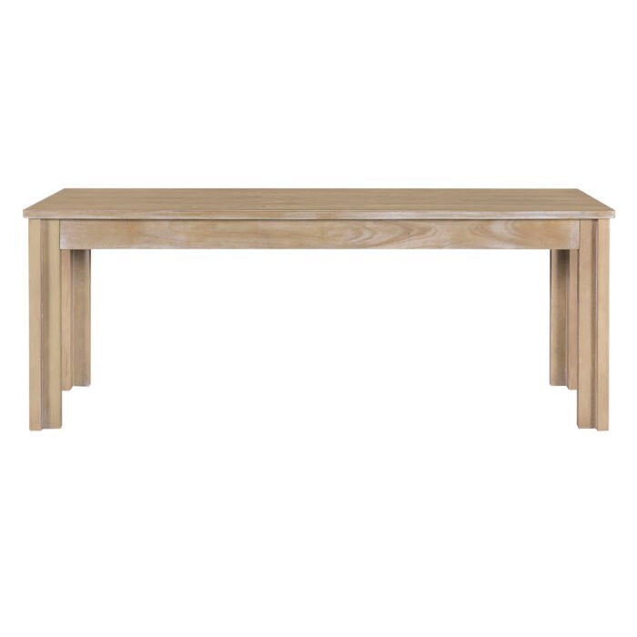 3-piece retro rectangular stand table and 2 wooden stools - Image 24