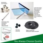 Door Window Awning Canopy Made wtih Crystal Solid Polycarbonate Sheet (W59"xD34") - Image 3