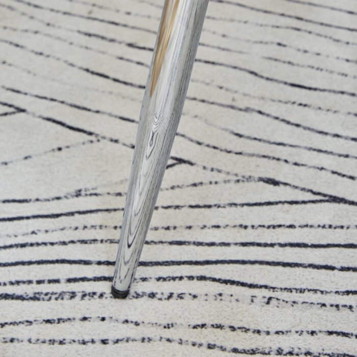 Modern minimalist dining chairs black PU leather (Set of 2) - Image 21