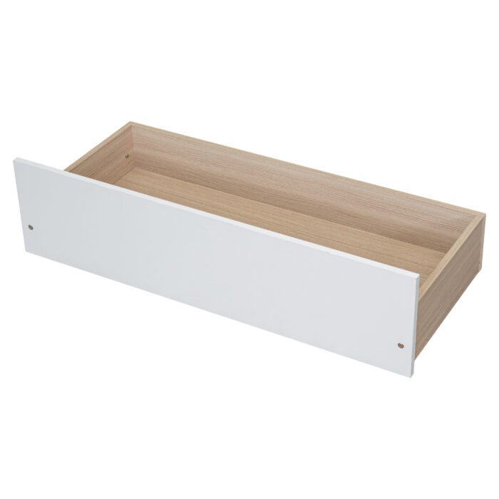 Full Bed with Footboard Bench 2 drawers White - Image 19