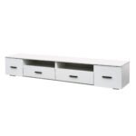 Modern White TV Stand for Entertainment Center (Up to 90 Inch) - Image 8
