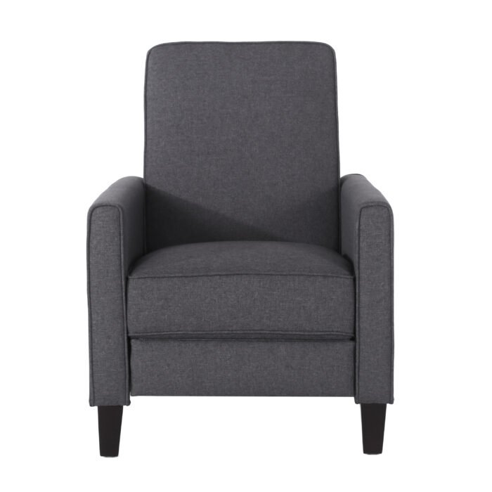 Elegant Gray Fabric Push Back Chair - Image 9