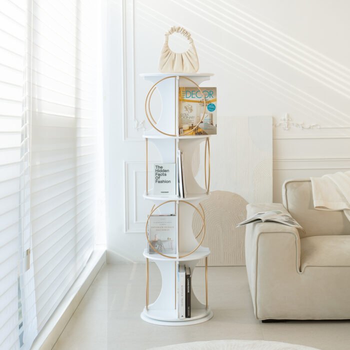 Display rack with 4-layer floor standing organizer and 360 ° rotation option - Image 3