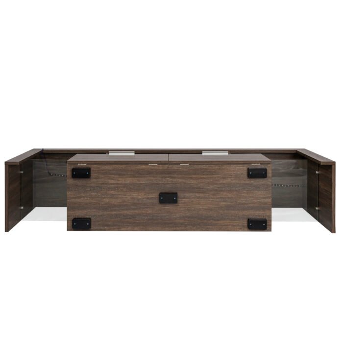 Wooden Brown simple modern TV stand - Image 10