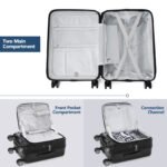 Carry-on Lightweight Luggage 20 Inch Front Open Luggage Suitcase with Front Pocket and USB Port - Image 7
