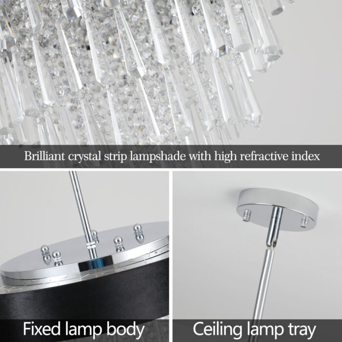 Modern Round Crystal Chandelier for Living-Room - Image 6