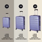 3 Piece Set Hardshell Lightweight Spinner Luggage with TSA Lock (20/24/28) Purple - Image 2