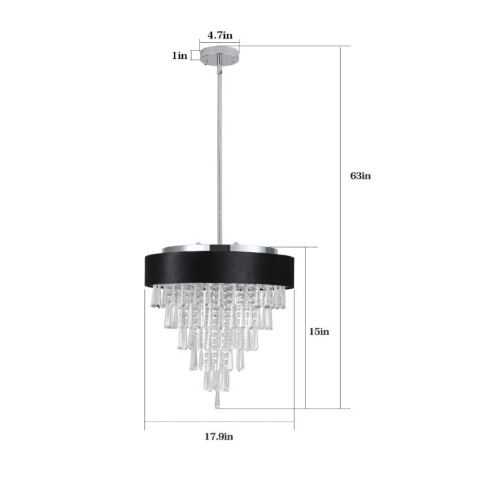 Modern Round Crystal Chandelier for Living-Room - Image 8