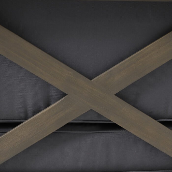 Back Right Corner Wooden Bench, Dark Grey - Image 9