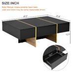 Multifunctional rectangular coffee table with 2 drawers - Image 10