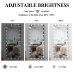 Hollywood full body mirror with 3 color light modes - Image 4