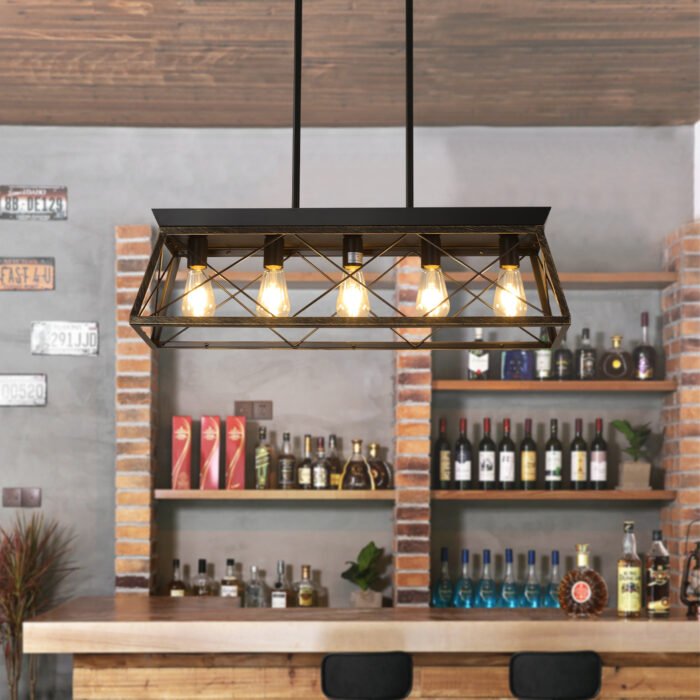 5 Light Farmhouse Chandeliers Light for Dining Room - Image 3