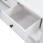 Retro Design Entrance Console with Two Open Shelves - Image 19