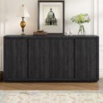 Four-Door U-Style Distinctive Cabinet Sideboard with Ash Veneer - Image 2