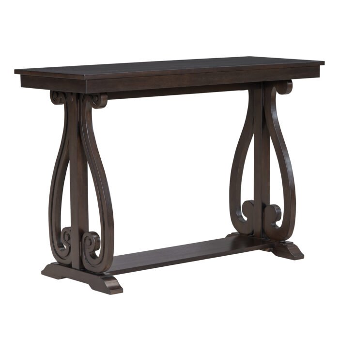Farmhouse Style Entryway Table with Open Shelf and Sturdy Construction - Image 10