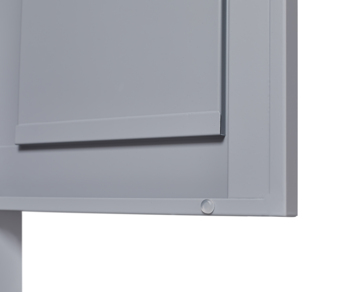 Grey metal kitchen storage cabinet with adjustable shelfs - Image 14