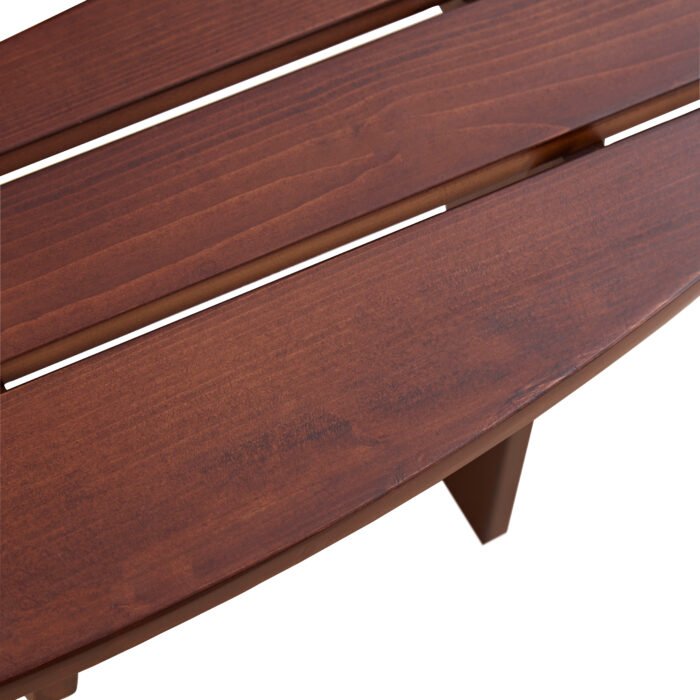 Circular picnic table with 3 benches and umbrella holes (6-person ) - Image 13