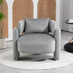 Modern lounge chair with pillows - Image 2
