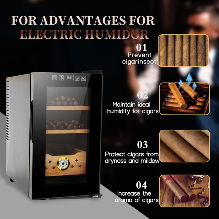 25L Cigar Humidors with Control, 150 Counts Capacity Cigar - Image 2