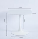 Kitchen Dining Table, White - Image 3