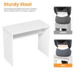 Vanity Desk Set with Stool and LED Lighting - Image 27