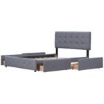 Platform Bed with Classic Headboard and 4 Drawers, Queen Size - Image 5