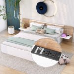 Platform Bed with Headboard, Drawers, Shelves, USB Ports and Sockets, Queen Size - Image 4