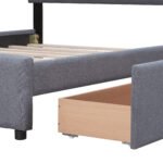 Platform Bed with Classic Headboard and 4 Drawers, Queen Size - Image 13