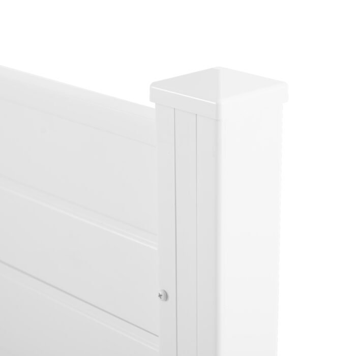 Privacy Fence Panels Kit Air Conditioner Trash Can, white color - Image 9