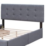 Platform Bed with Classic Headboard and 4 Drawers, Queen Size - Image 11