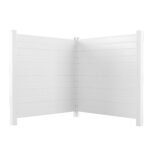 Privacy Fence Panels Kit Air Conditioner Trash Can, white color - Image 13