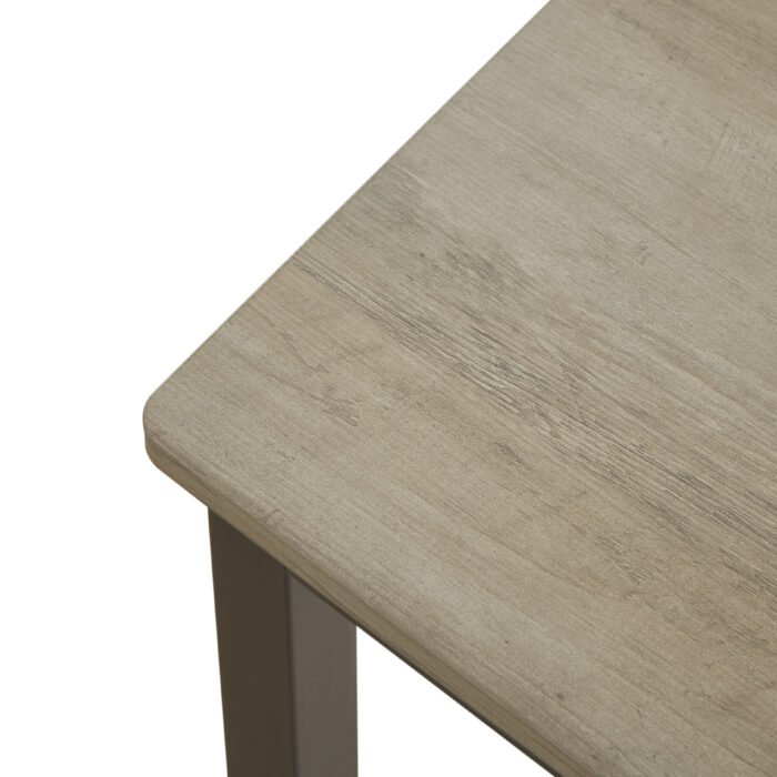 Dining Kitchen Table with 4 Upholstered Chairs Grey (Set for 5) - Image 13