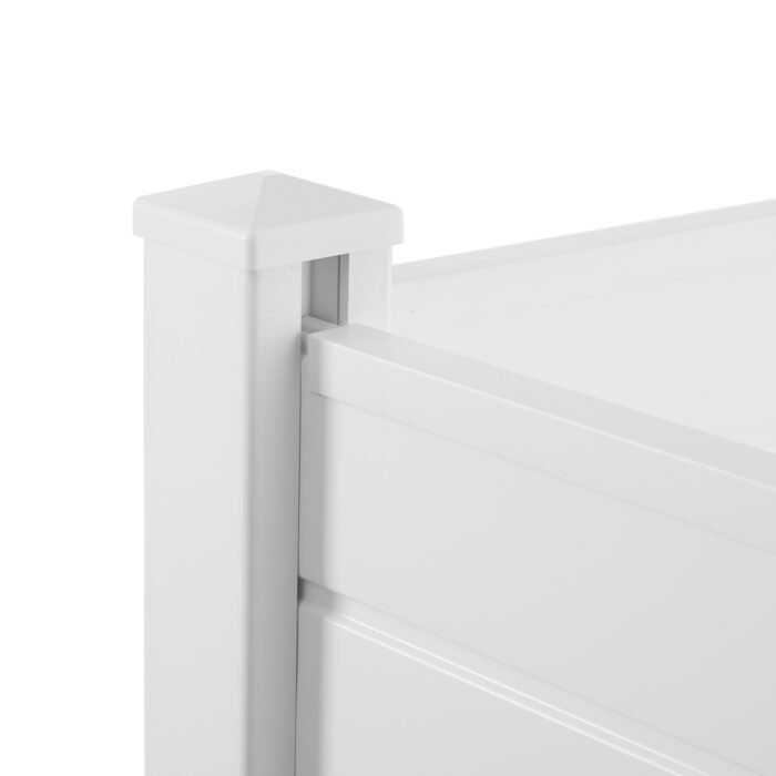 Privacy Fence Panels Kit Air Conditioner Trash Can, white color - Image 11