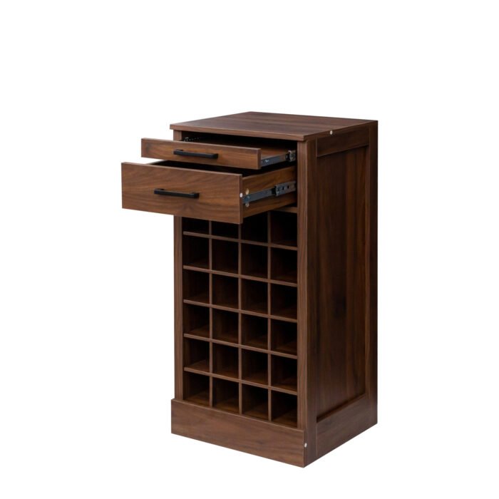Walnut 28 bottle wine bar cabinet - Image 9