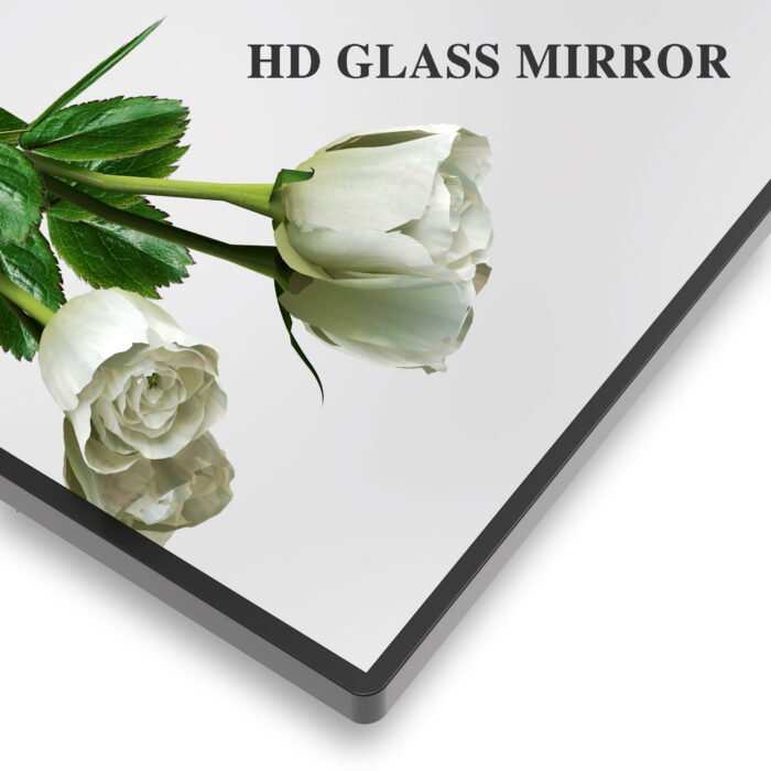 Modern bathroom mirror with storage rack - Image 8