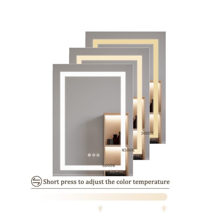 Medicine cabinet with LED mirror, single door - Image 7