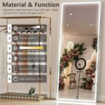 Large LED bathroom wall mounted mirror, with 3 color modes - Image 7