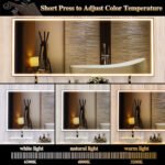 Large LED bathroom wall mounted mirror, with 3 color modes - Image 8