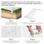 Privacy Fence Panels Kit Air Conditioner Trash Can, white color - Image 5