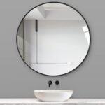 Black Metal Round Mirror (30 Inch) - Image 2