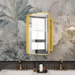 Embedded metal frame medicine cabinet with mirror storage - Image 3