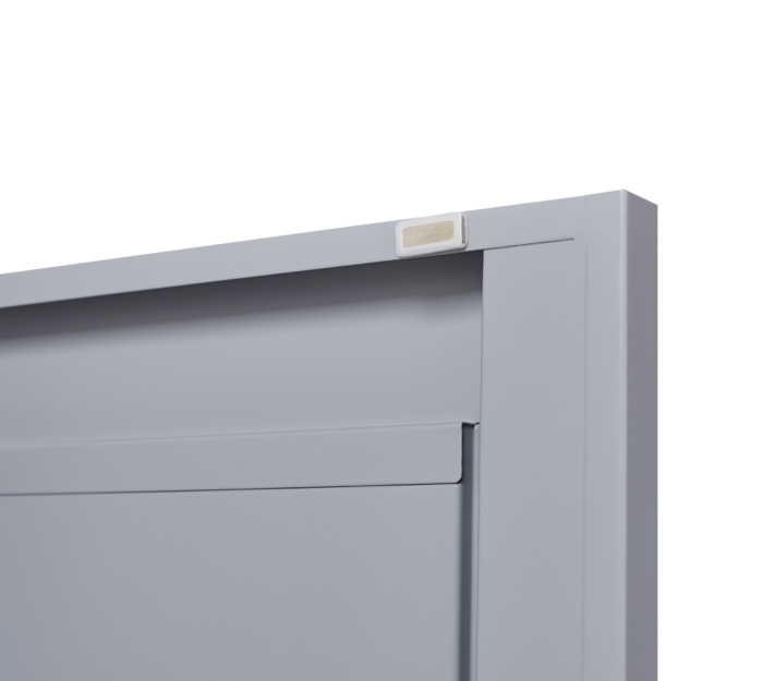 Grey metal kitchen storage cabinet with adjustable shelfs - Image 13