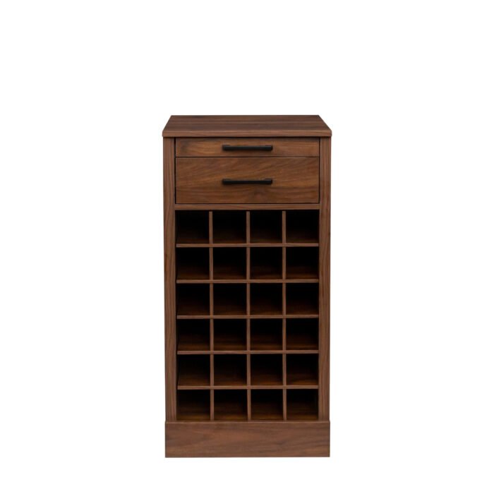 Walnut 28 bottle wine bar cabinet - Image 7
