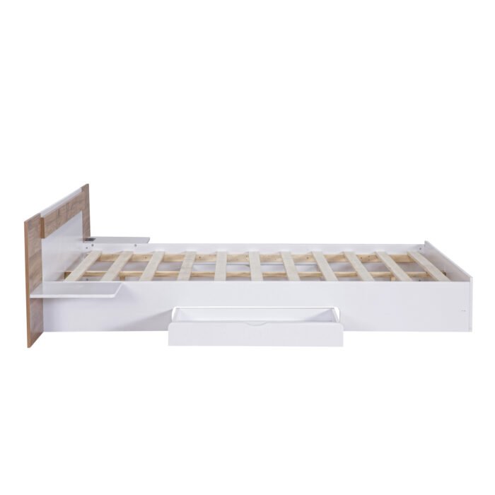 Platform Bed with Headboard, Drawers, Shelves, USB Ports and Sockets, Queen Size - Image 14