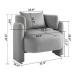 Modern lounge chair with pillows - Image 9