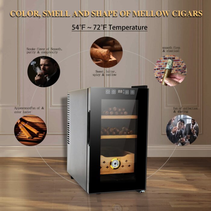 25L Cigar Humidors with Control, 150 Counts Capacity Cigar - Image 6