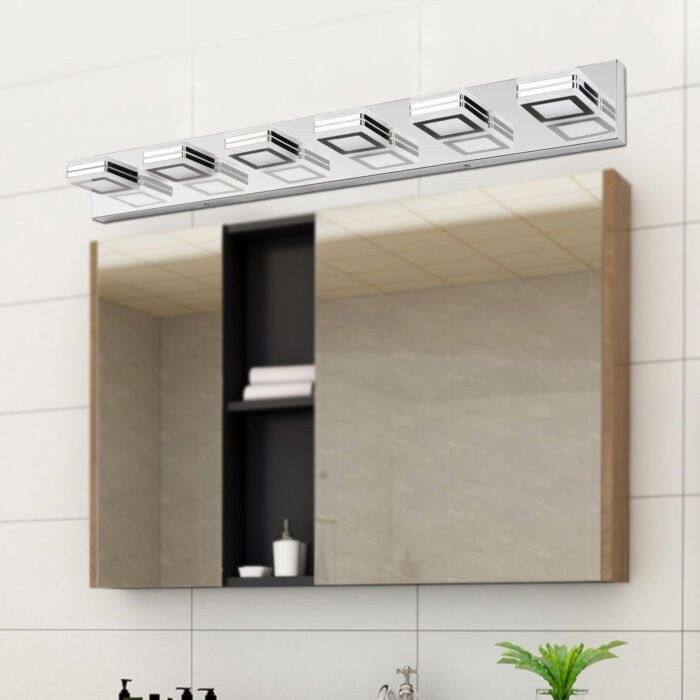 LED Modern Chrome Bathroom Vanity Light (6-Lights) - Image 2