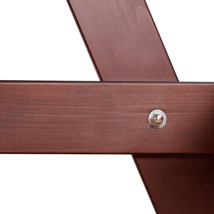 Circular picnic table with 3 benches and umbrella holes (6-person ) - Image 15